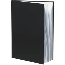 Cumberland Leathergrain Notebook Casebound Ruled 100 Leaf A5 Black