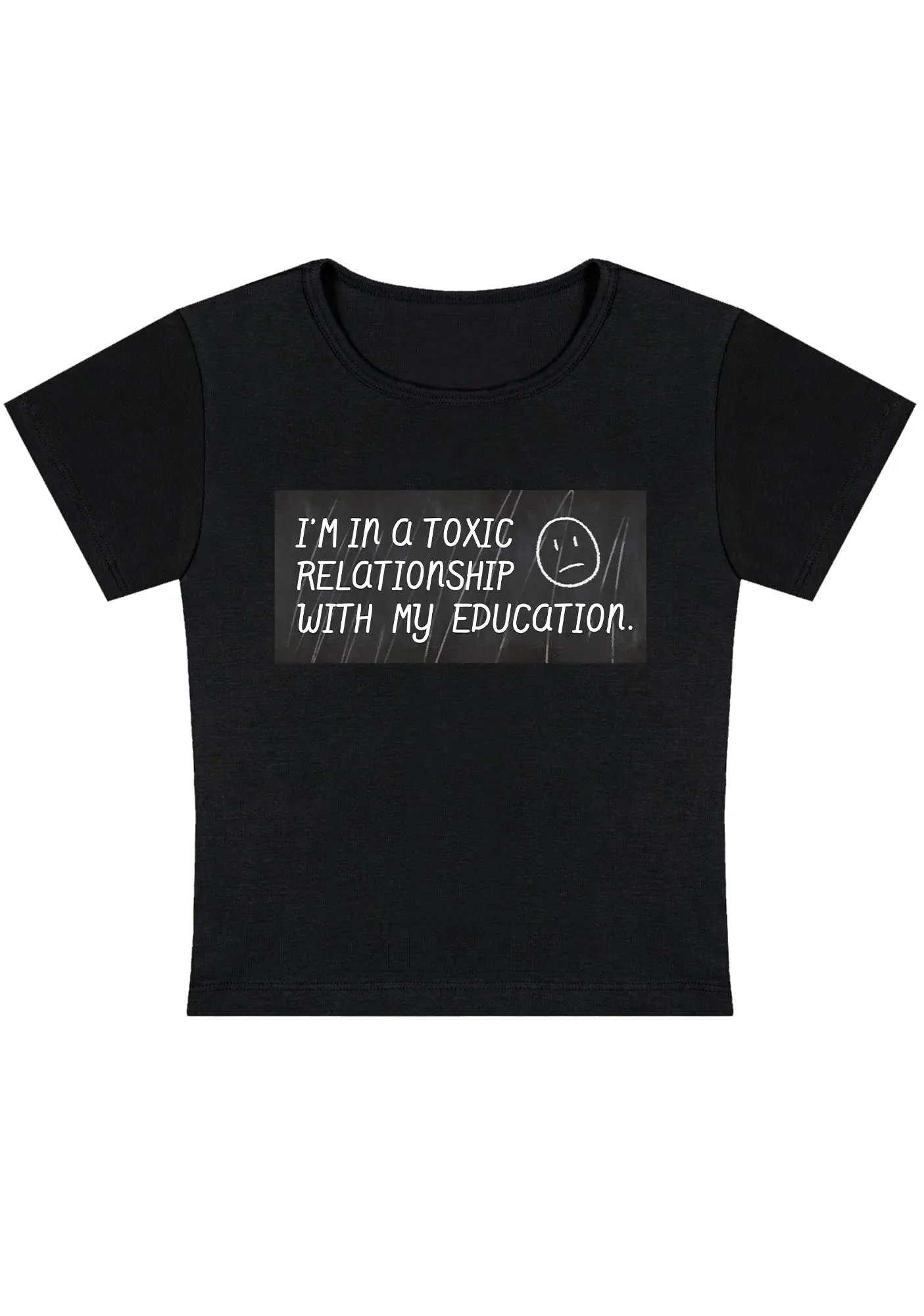 Curvy Toxic Relationship Education Baby Tee