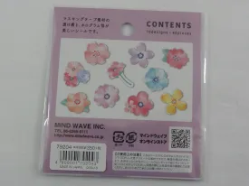 Cute Kawaii Mind Wave Flowers Flake Stickers Sack - for Journal Agenda Planner Scrapbooking Craft