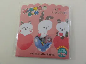 Cute Kawaii VHTF Mind Wave Lil Cotton Rabbit Bunny Stickers Flake Sack - Collectible