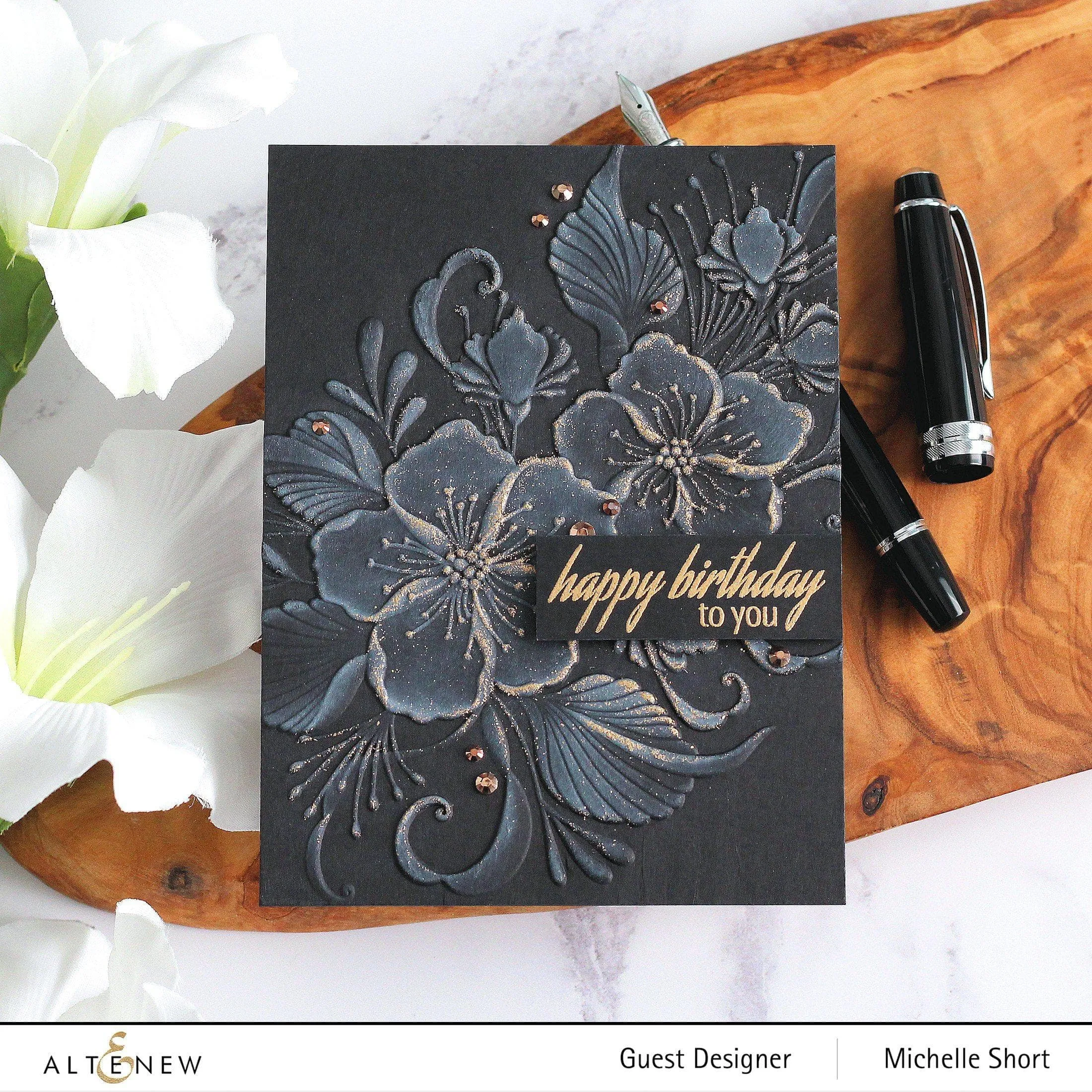 Decorative Florals 3D Embossing Folder