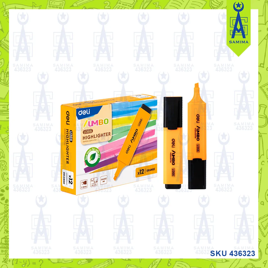 DELI U366 UMBO HIGHLIGHTER ORANGE