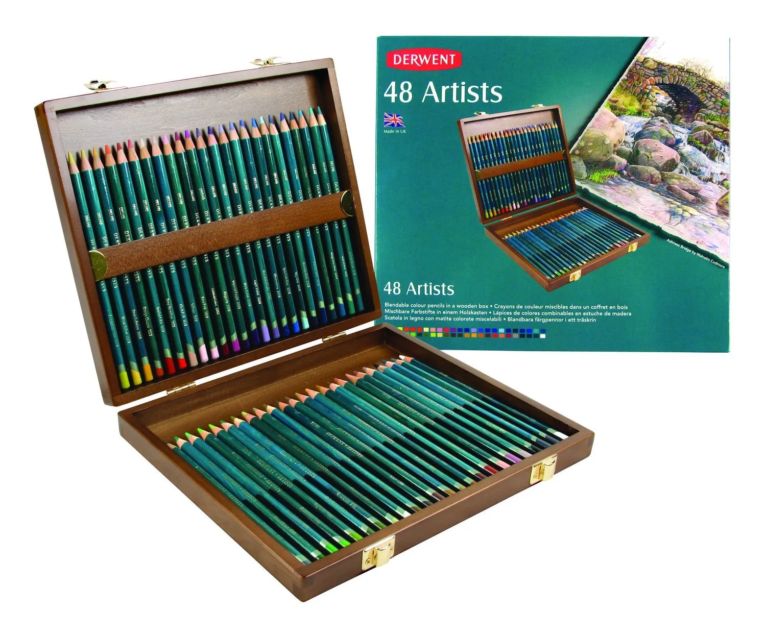 Derwent Artists Color Pencils Wooden box of 48