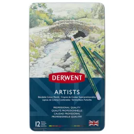 Derwent Artists Coloured Pencils Tin of 12