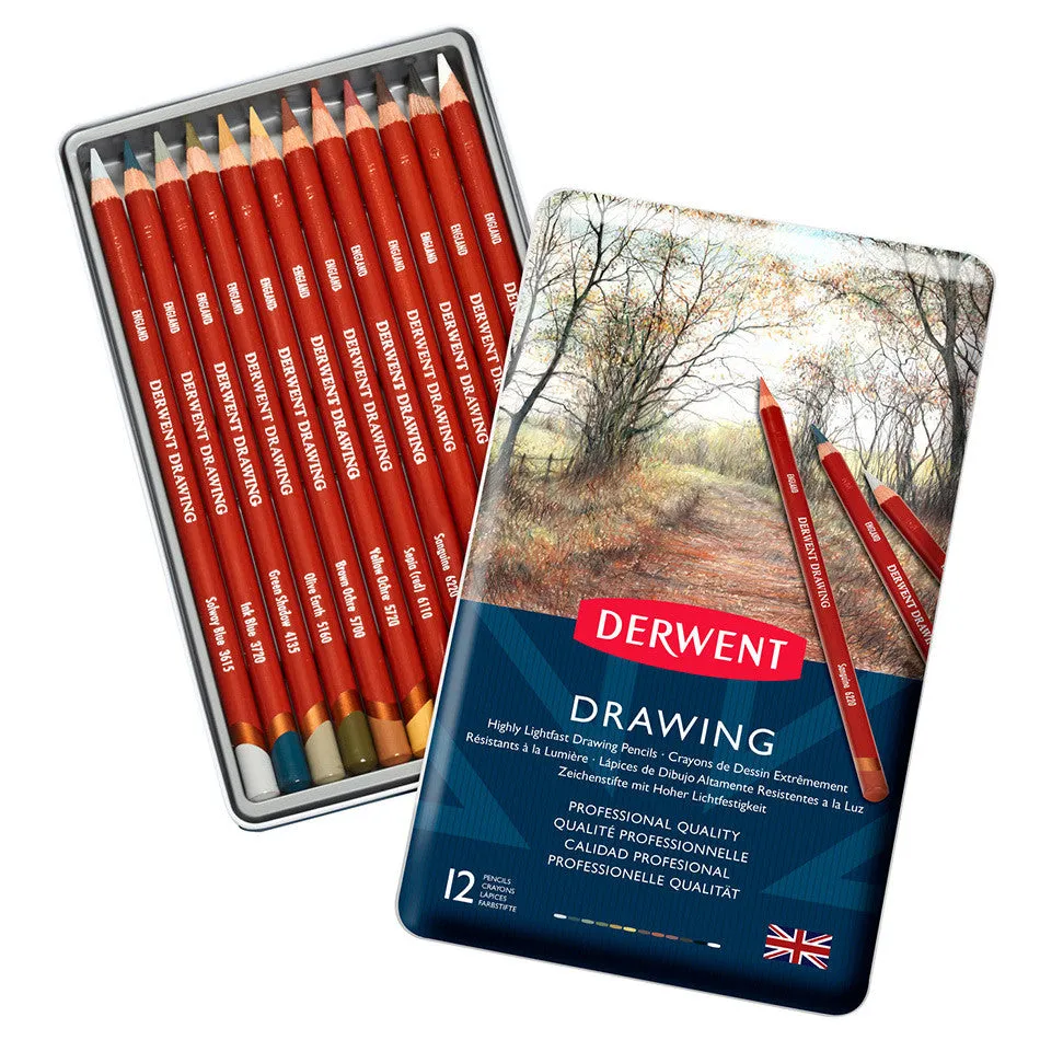 Derwent Drawing Pencil Tin of 12
