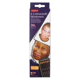 Derwent Sketching Pencils Colorsoft Skintone Tin of 6