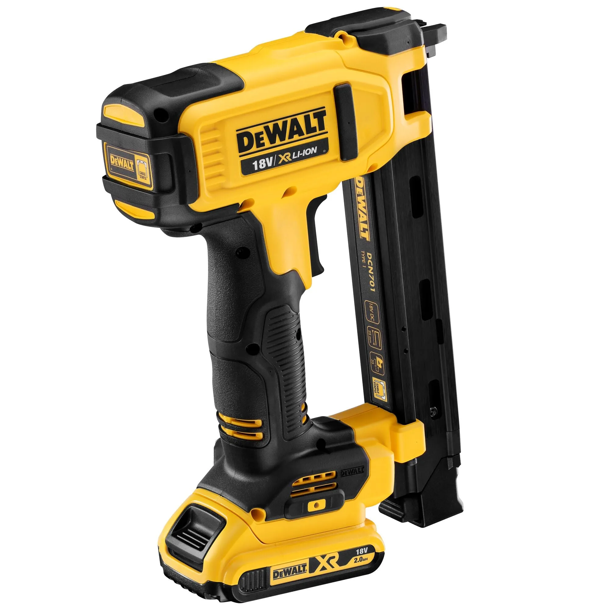 DEWALT 18V XR Insulated Cable Stapler DCN701D2 (2 x 2.0Ah)