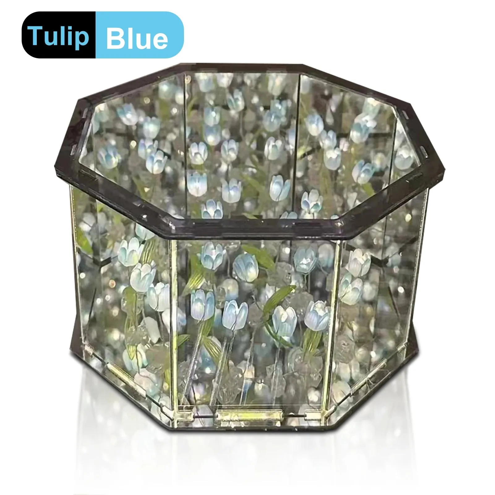 DIY Tulip LED Night Light – Magic Cube Table Lamp & Mirror 2-in-1 Decorative Gift