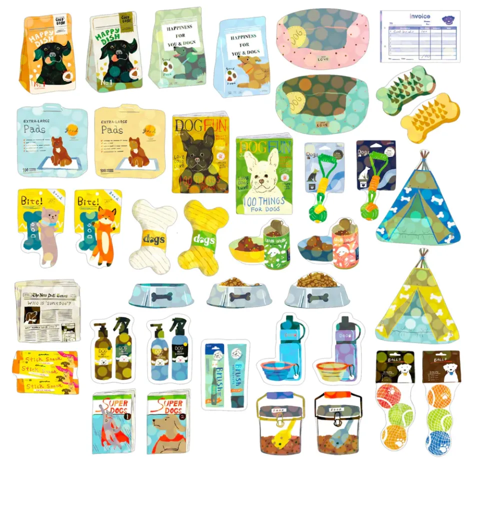 Dog Sticker Flake Box