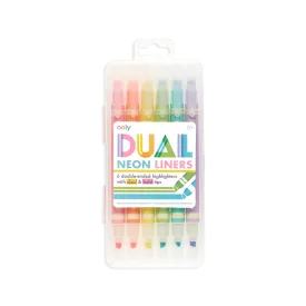 Dual Liner Double Ended Neon Highlighters - Set of 6