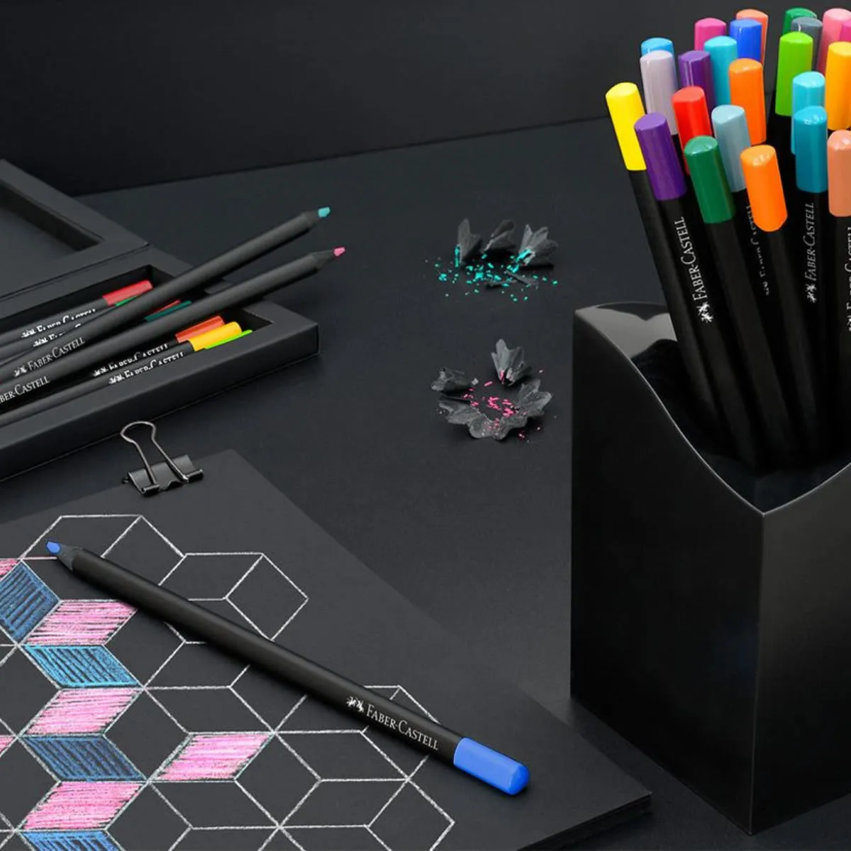 Faber-Castell Black Edition Colouring Pencils - Pack of 24