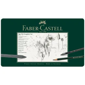 Faber-Castell Pitt Graphite Tin - Set of 26 Pencils and Accessories