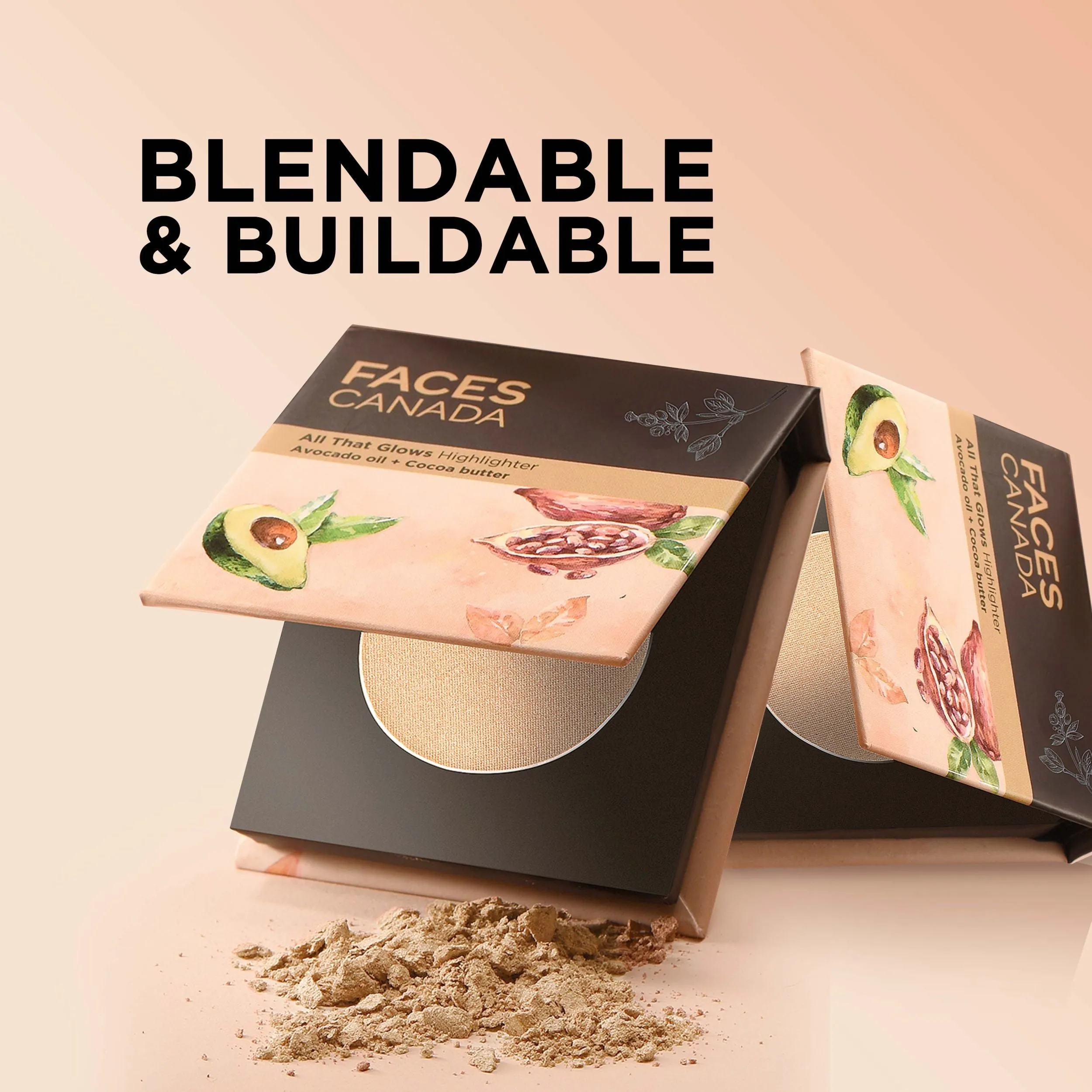 Faces Canada All That Glows Highlighter | Sparkling Gold | Long Lasting| Lightweight| Vitamin C | Hello Sunshine (4 g) Core Range Gold Core Range