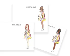 Fashion Girl Personalized Stationery