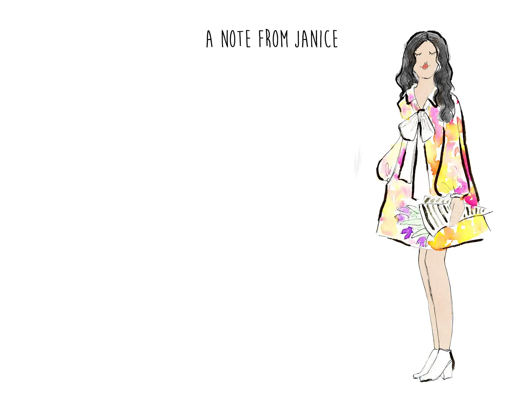 Fashion Girl Personalized Stationery