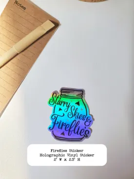 Fireflies Holographic Vinyl Sticker
