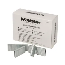 Fixman 312861 Type 90 Staples 5000pk 5.80 x 22 x 1.25mm