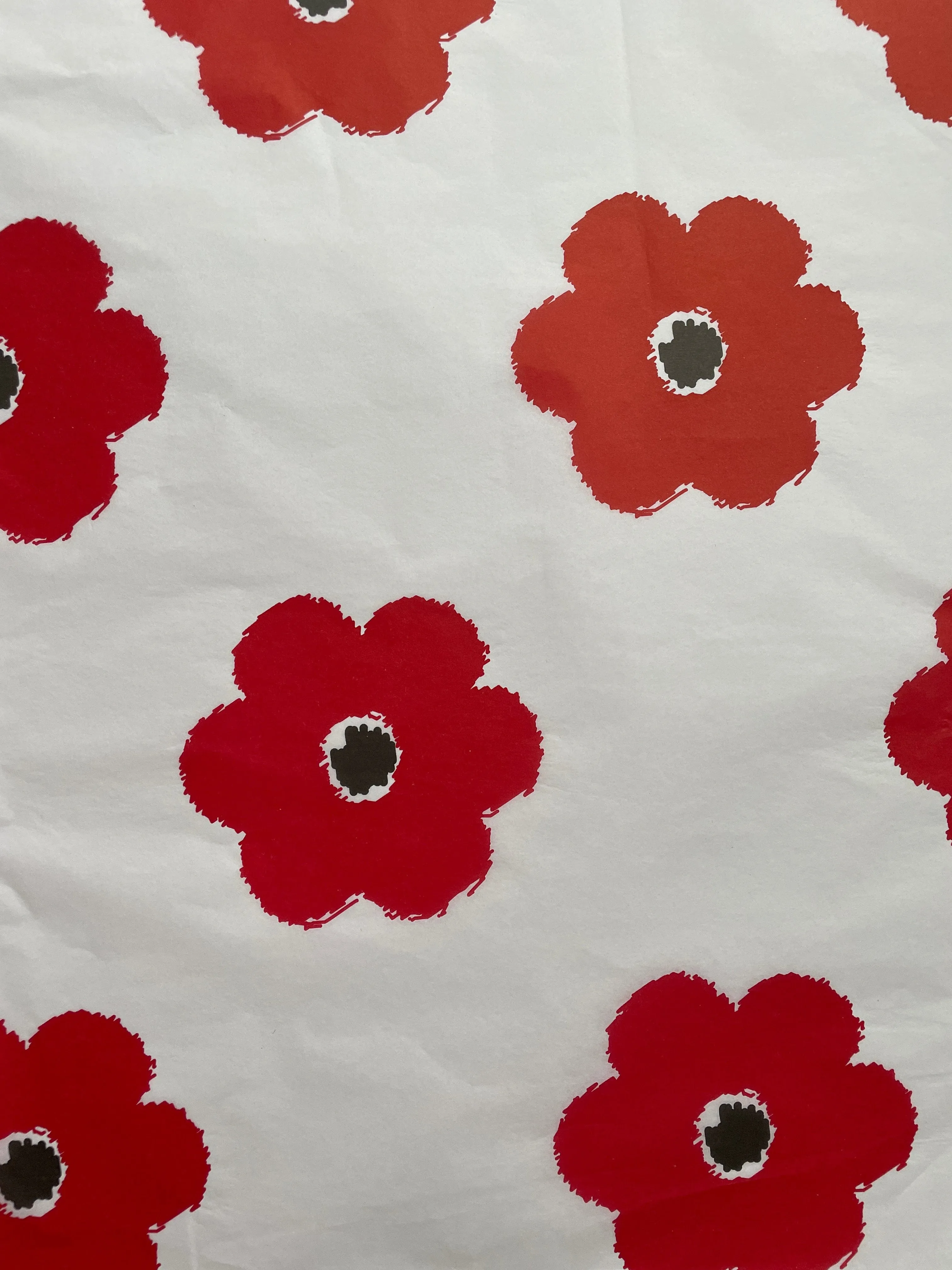 Flowers at Large tissue paper sheets | poppy flowers gift wrap paper
