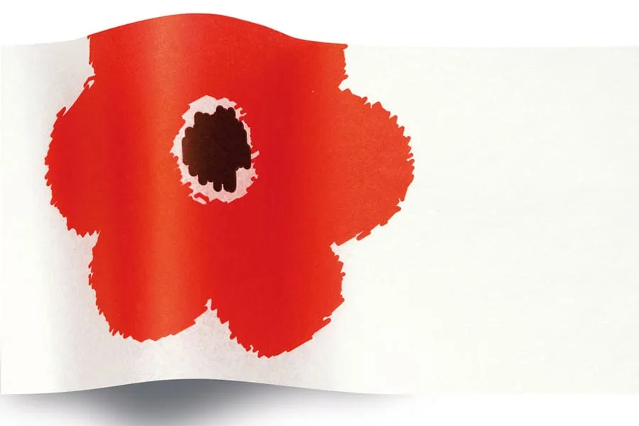 Flowers at Large tissue paper sheets | poppy flowers gift wrap paper
