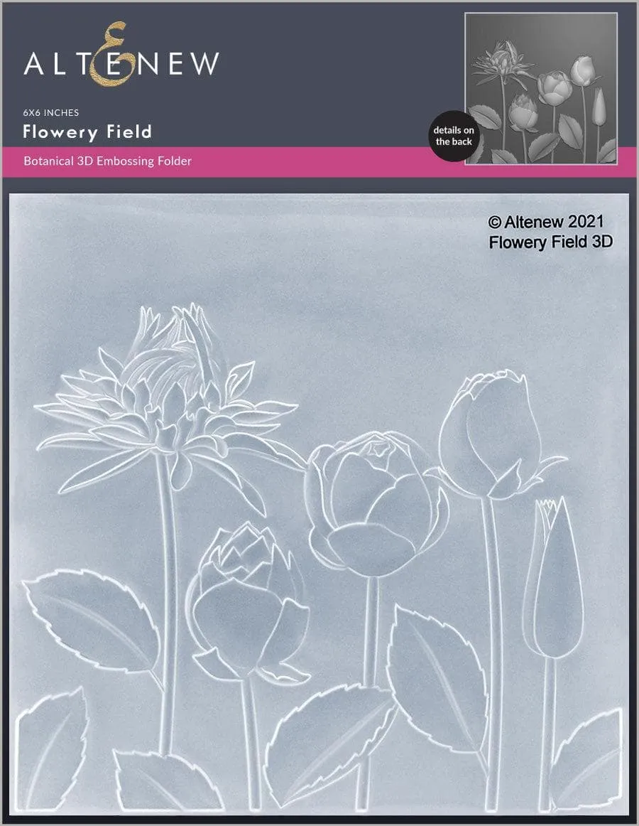 Flowery Field 3D Embossing Folder