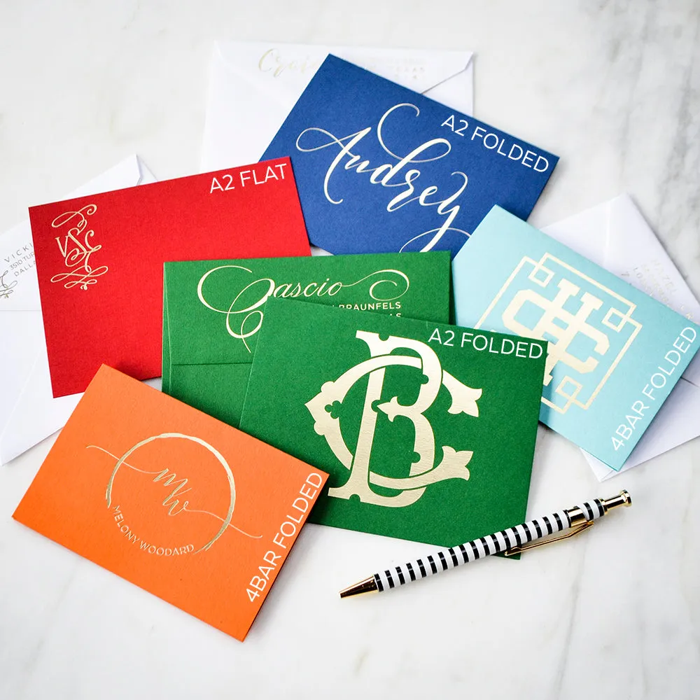 Foil Printed Stationery - Set of 50