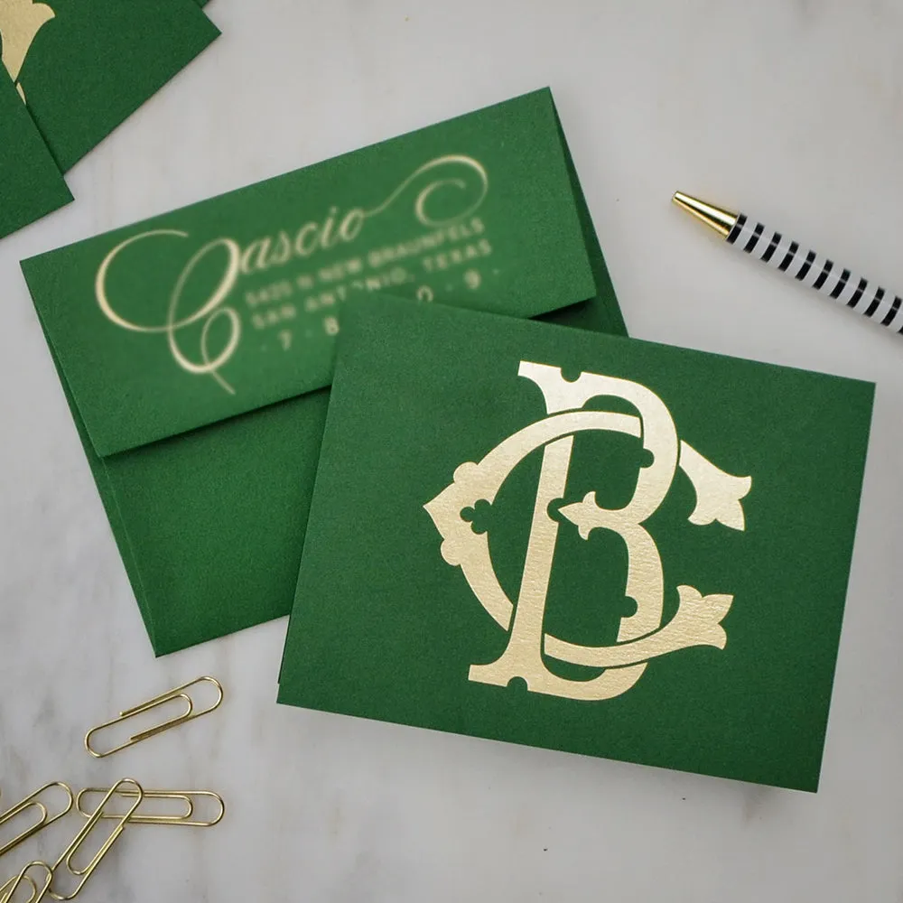 Foil Printed Stationery - Set of 50