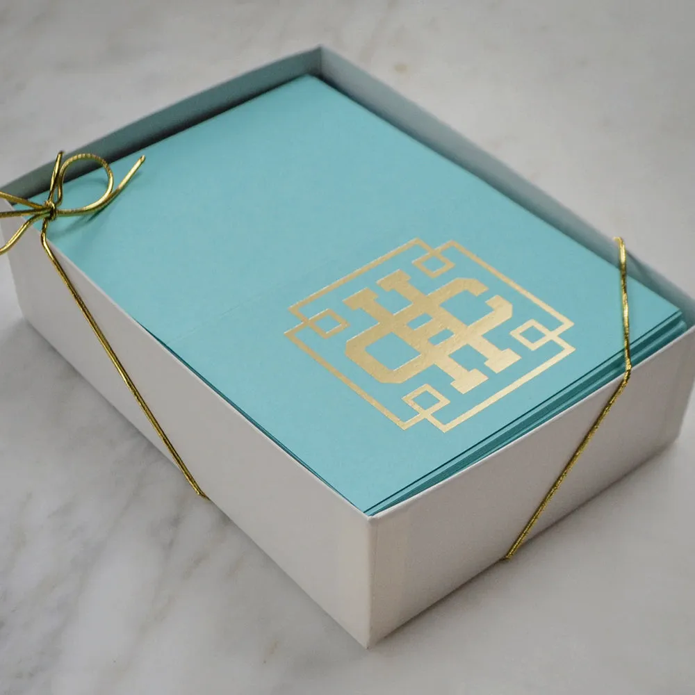 Foil Printed Stationery - Set of 50