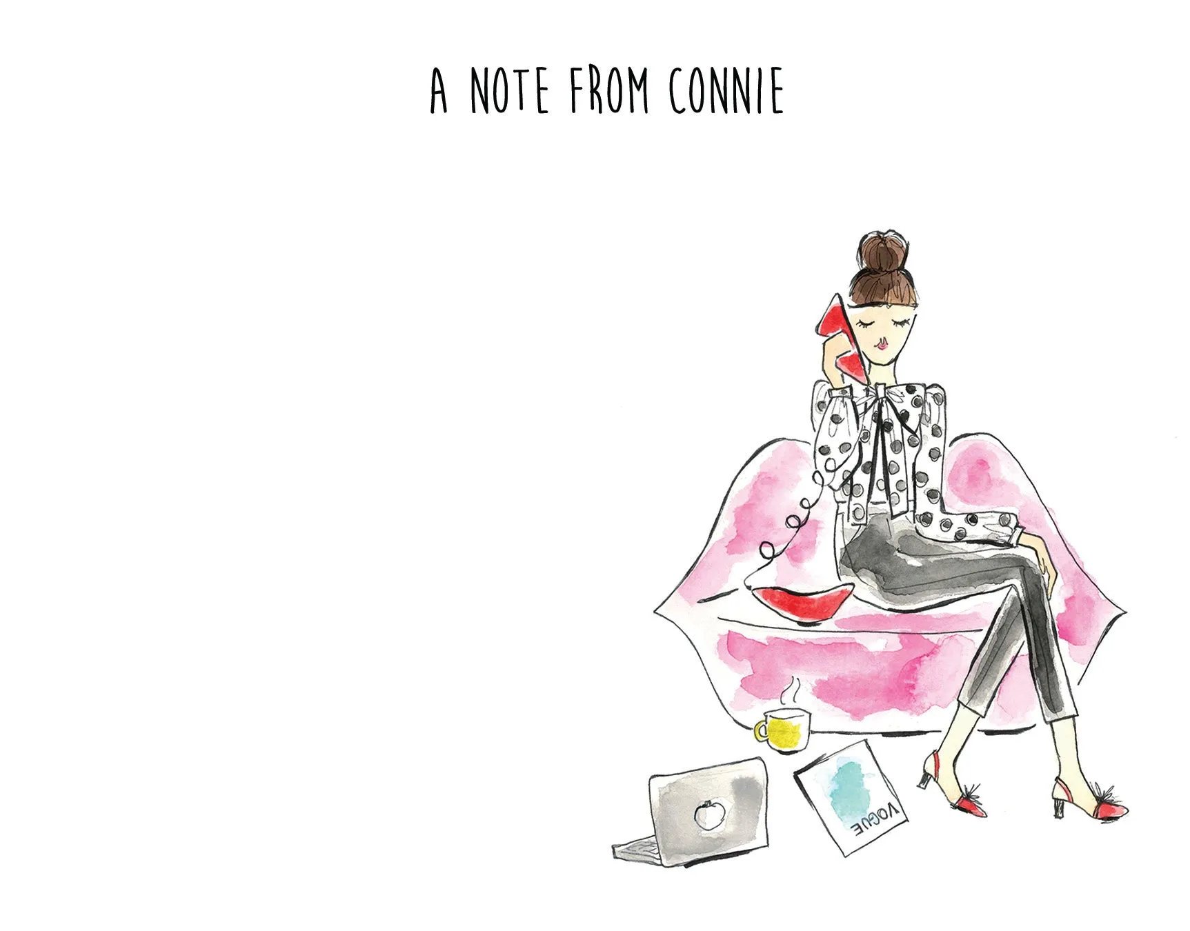 Girl Boss Lip Phone   Couch Personalized Stationery
