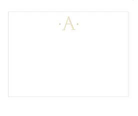 Gold Initial Flat Note