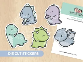 Happy Dinos Die cut stickers