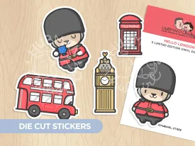 Hello London Die Cut Stickers (Set of 5)