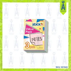 HOPAX VALUE PACK PASTEL 76X101MM 3 PADS 27093