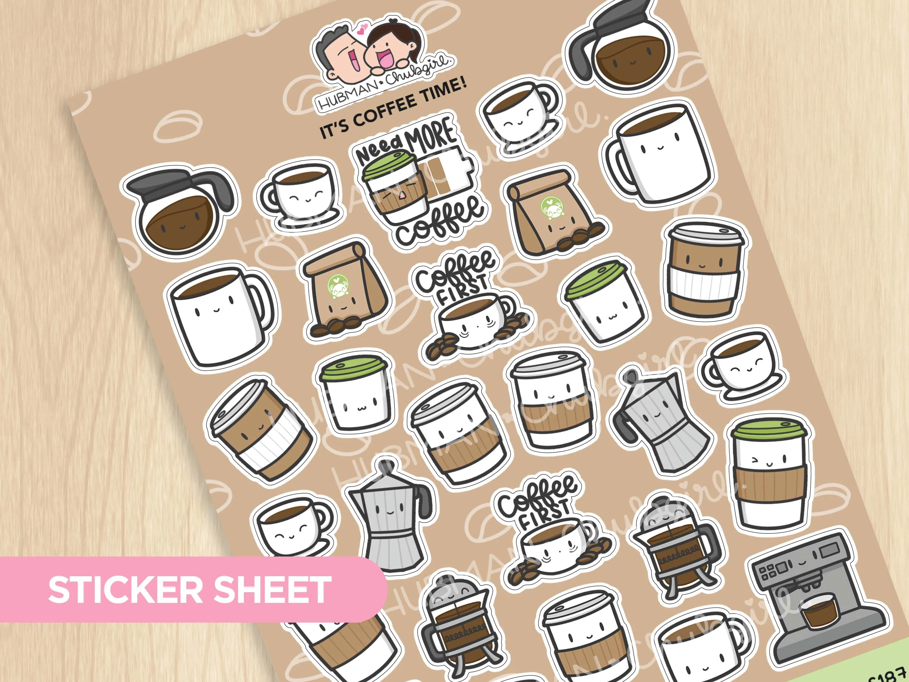 It's Coffee Time Sticker Sheet