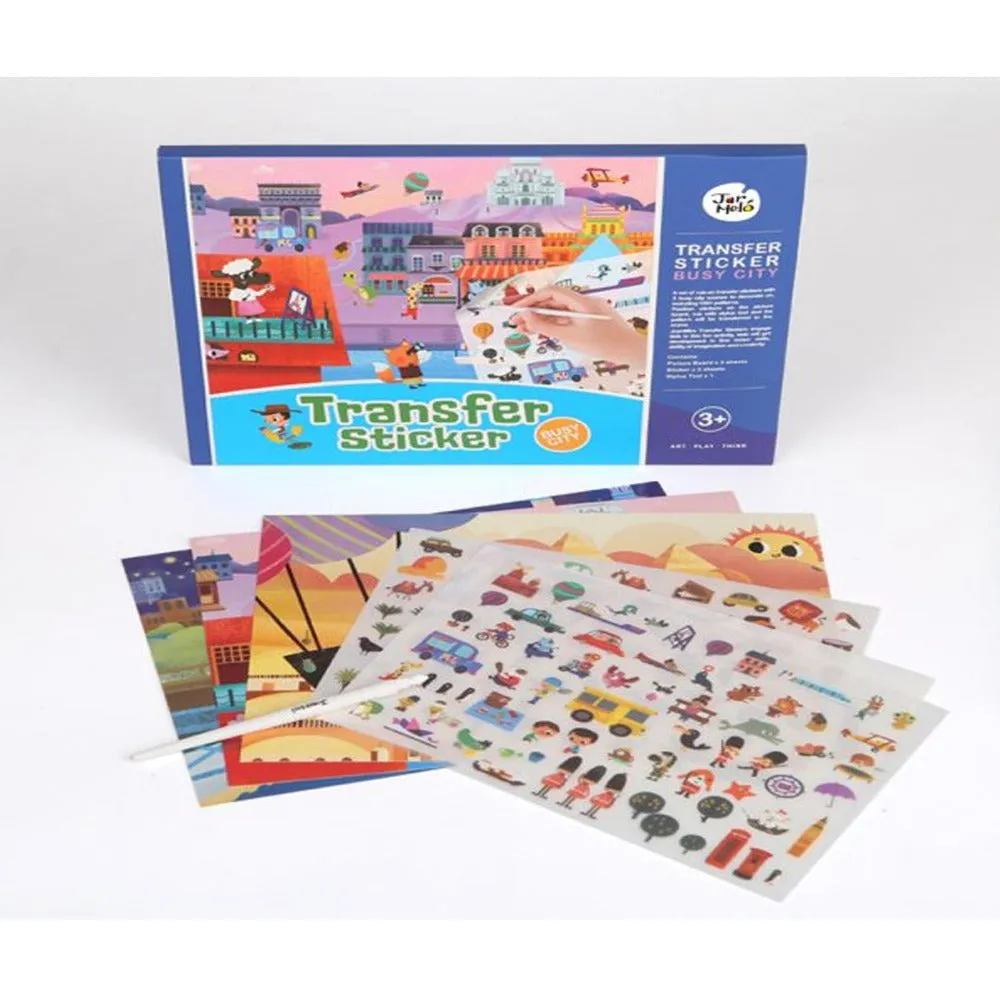 Jar Melo Transfer Sticker Scenes Pads -Busy City
