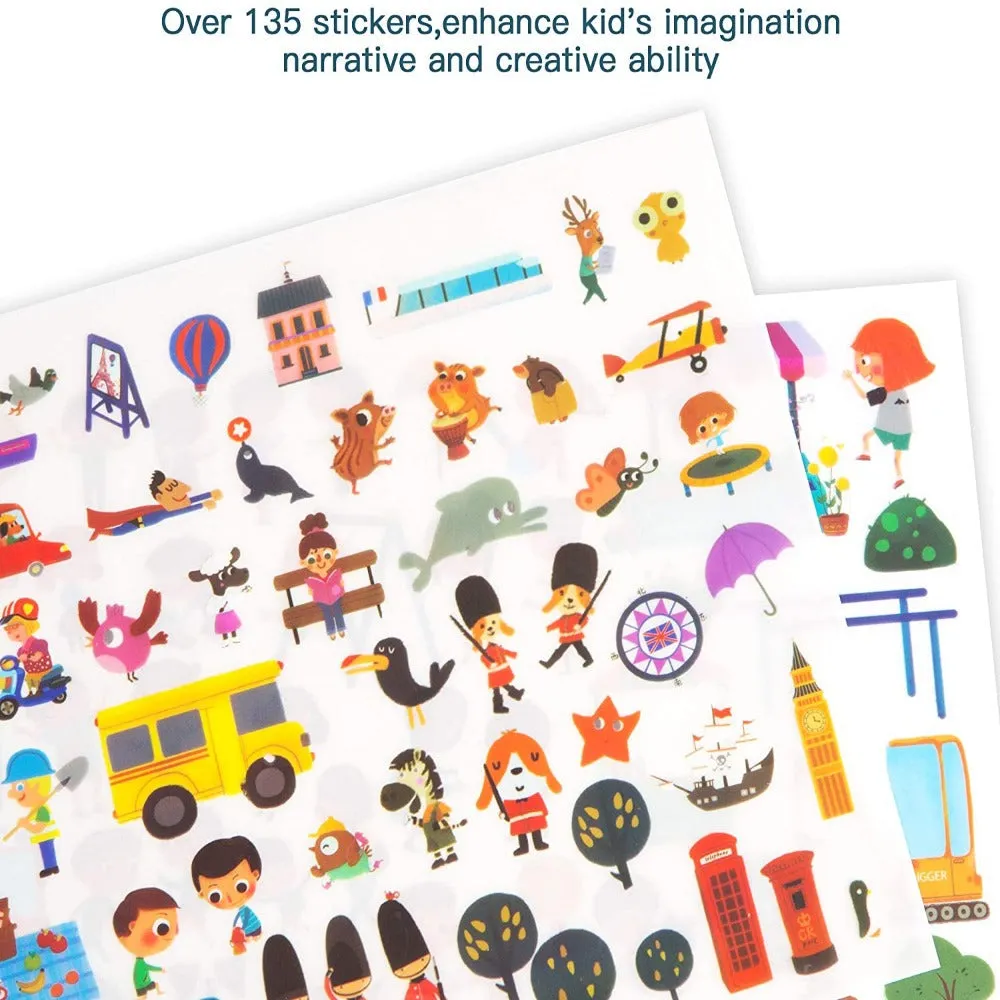 Jar Melo Transfer Sticker Scenes Pads -Busy City