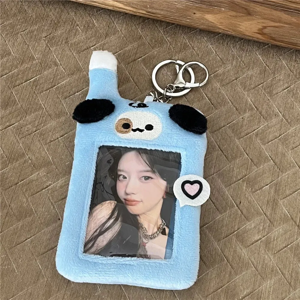 Kawaii Puppy Photocard Keychain | Cute 3-Inch Mobile Card Holder