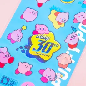 Kirby 30th Anniversary Energetic Clear Sticker Sheet