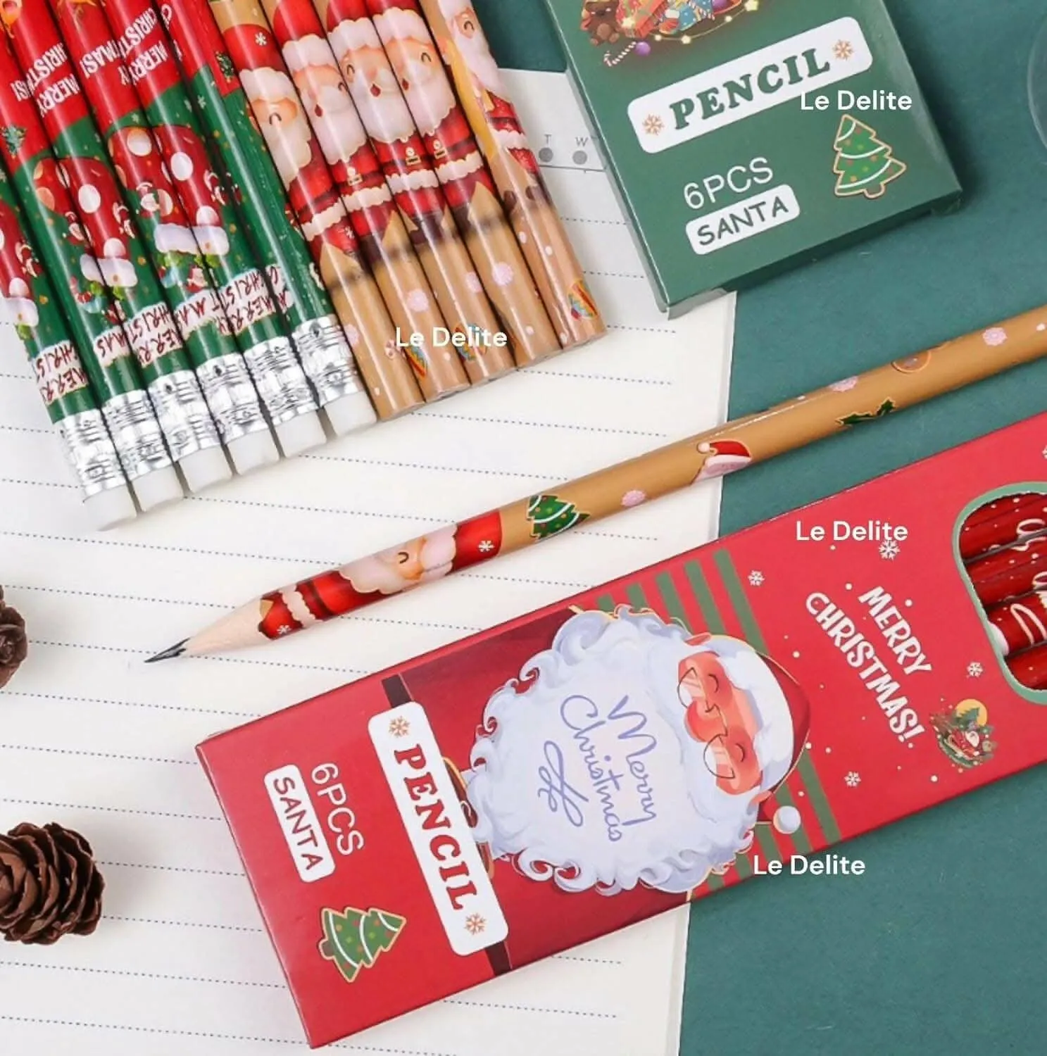 Le Delite christmas return gifts - pencil box (set of 4)