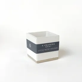 Little Notes Ceramic Holder - White