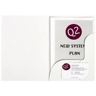Marbig Presentation Folder A4 Matt White Pack 20