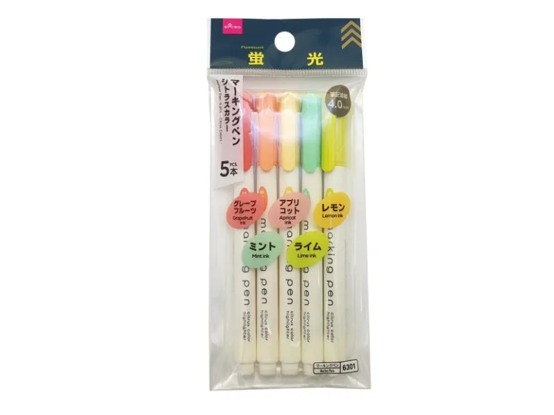 Marker Pen - 5pcs - Citrus Colors