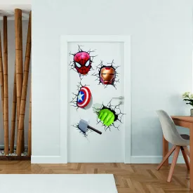 Meet Cute Avengers Tools Door Wall Sticker | Sticker for Living Room, Bedroom, Office (Vinyl, Standard, Multicolour)