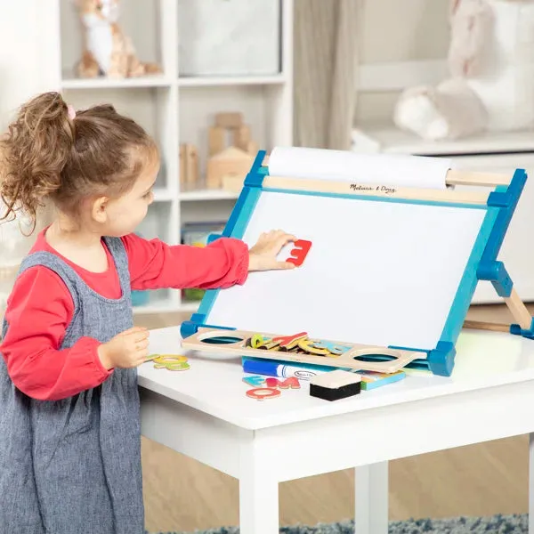 Melissa & Doug Double-Sided Magnetic Wooden Tabletop Easel