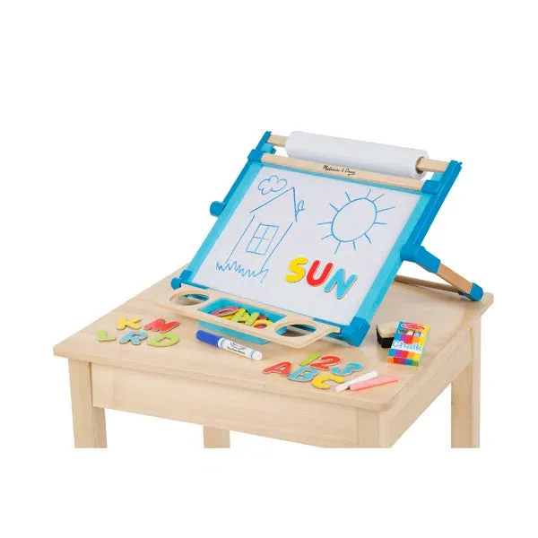 Melissa & Doug Double-Sided Magnetic Wooden Tabletop Easel