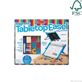 Melissa & Doug Double-Sided Magnetic Wooden Tabletop Easel