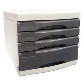 Metro Desktop Filing 4 Drawers A4 Grey