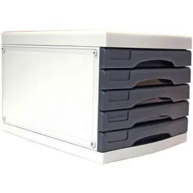 Metro Desktop Filing 5 Drawers A4 Grey