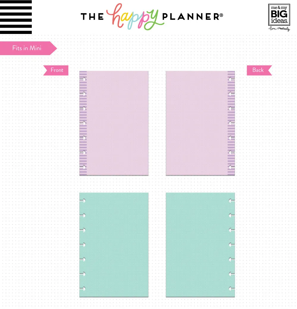 Mini Note Paper - Colored Dot Grid