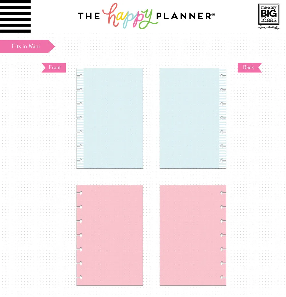 Mini Note Paper - Colored Dot Grid