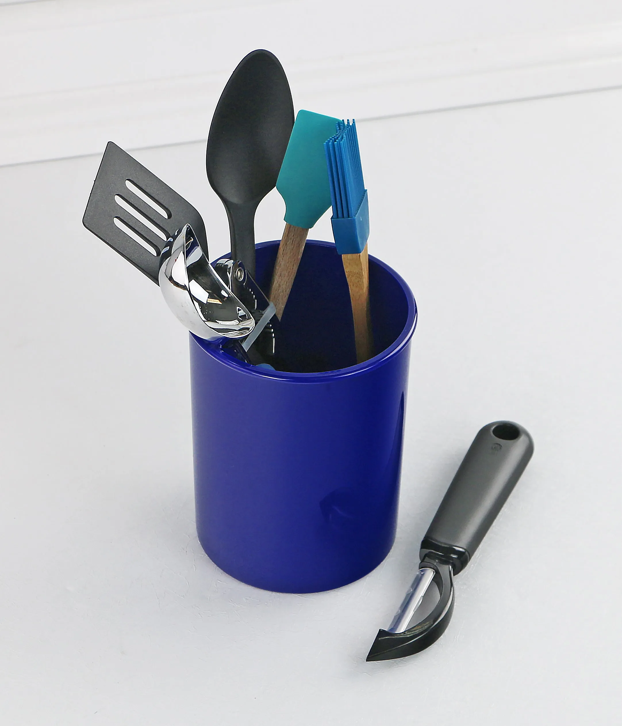 Mini Plastic Utensil Holder, Indigo